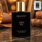 Men's Eau De Parfum in a stylish black bottle with gold cap