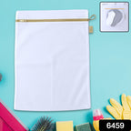 Durable white mesh laundry bag with a rust-free zipper.