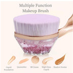 Glitter cosmetic brush with starry gel base and ergonomic plastic handle