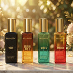 Assorted perfume collection in compact bottles for on-the-go fragrance