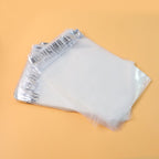 Pack of self-adhesive courier polybags 6.5x8 inch displaying waterproof tamper-proof packaging