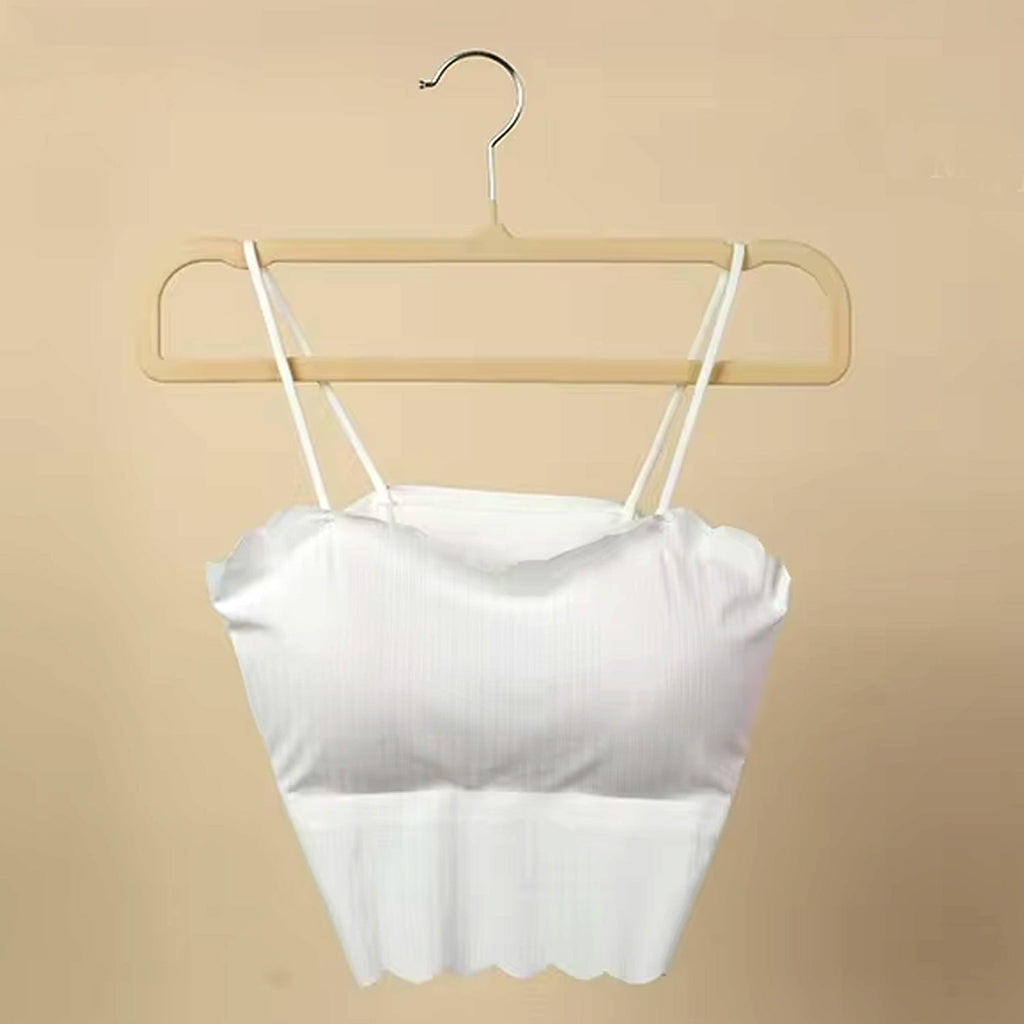 Velvet non-slip cloth hanger with sturdy metal hook for home wardrobe