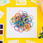 Flexible, reusable rubber bands for efficient organization in office and home.