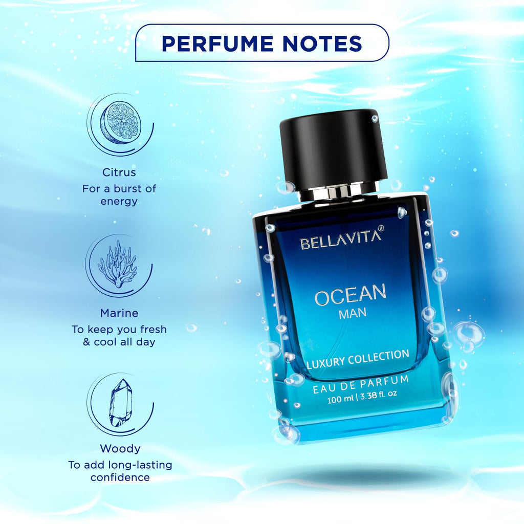Men's perfume, refreshing ocean fragrance