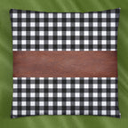 Textured cotton side of a decorative pillow cover, perfect for home decor.