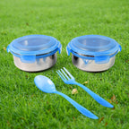 Konvex Stainless Steel Tiffin Box set ready for office or school use