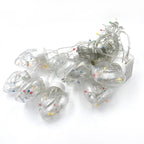 Bright LED wish ball lights creating a warm ambiance for an indoor celebration.