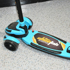 Close-up of sturdy kick scooter wheels designed for kids
