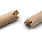 Multiple durable wooden hangers neatly stacked, ready for use.