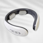 RelaxEase wireless pulse massager targeting neck and shoulder tension