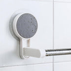 Removable and reusable self-adhesive towel rod mounted on tile wall