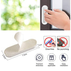 Multiple self stick push pull helper handles mounted on wardrobe sliding doors
