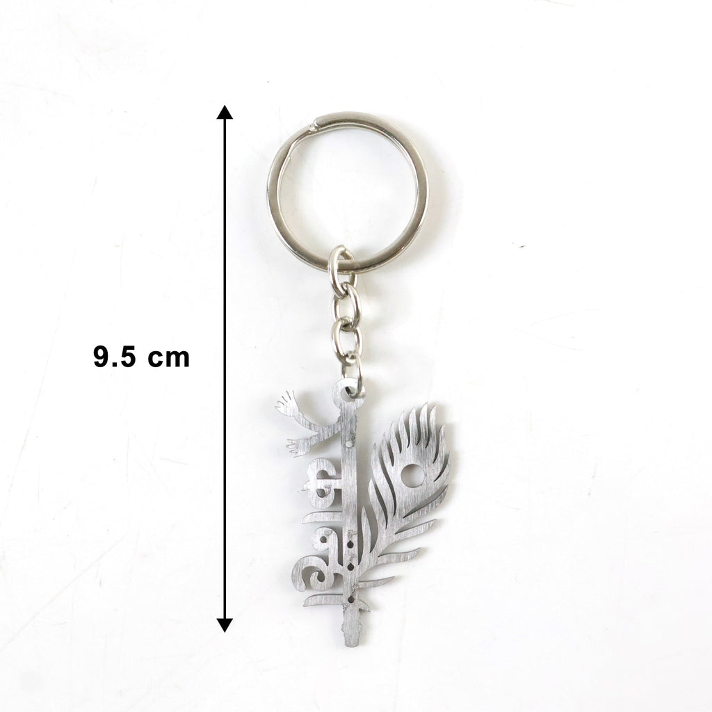 Religious Kanha keychain made of durable metal