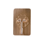 Seamless transparent utility hook mounted on wall resistant to water and oil