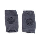 Winter warm wool knee protectors for toddlers in dark grey