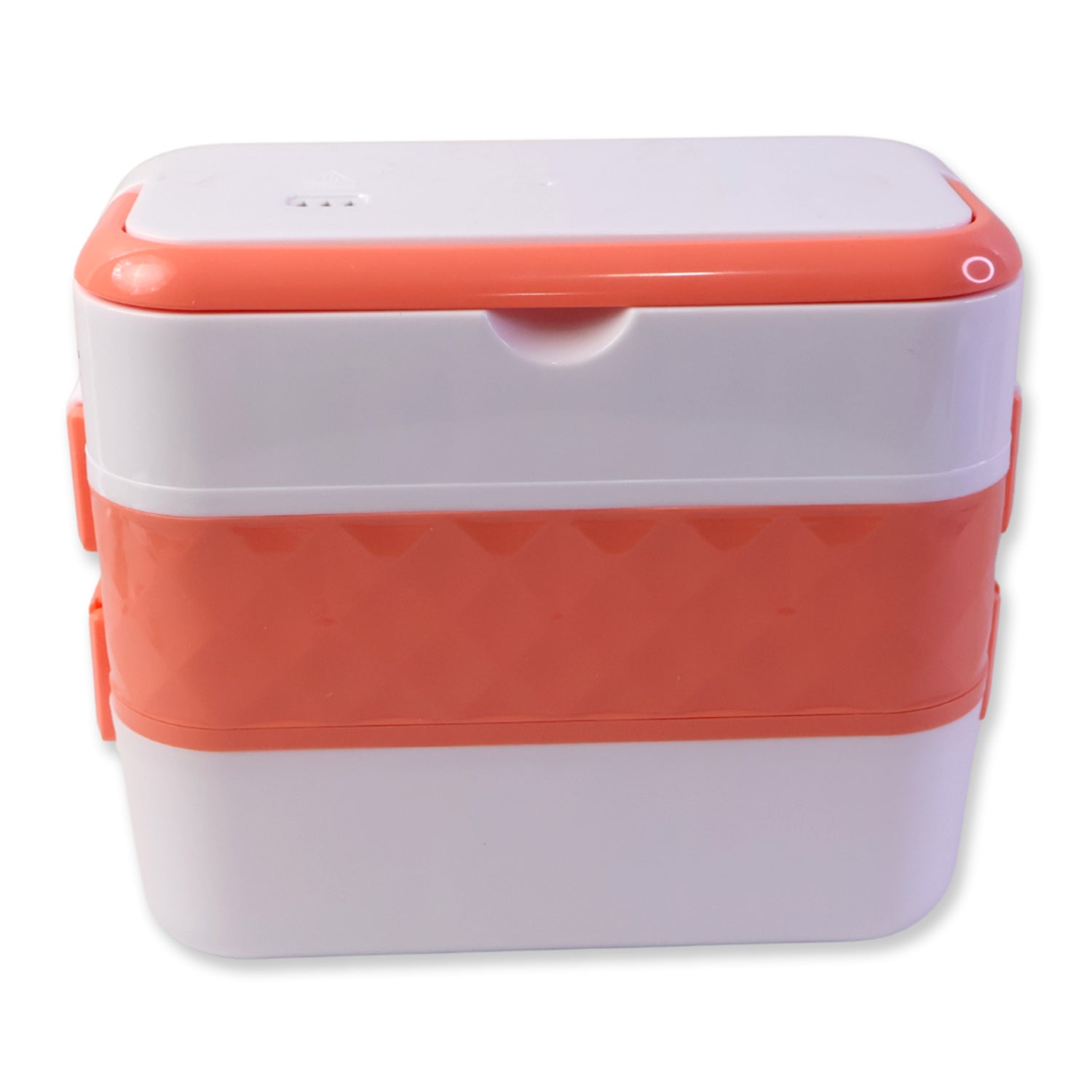 Electric lunch box with secure locking lid preventing leaks