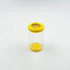 A practical salt dispenser bottle showing its easy-refill wide mouth and transparent glass body.