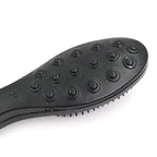 Packaging of the electric hair massager comb highlighting its features.