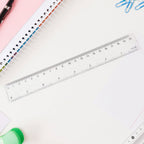 Transparent plastic geometry measuring tools set for classroom and office use