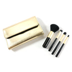 Professional makeup brush set with storage pouch for organised use