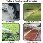 Powerful water spray from the Carivox rechargeable car cleaner.
