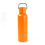 Side view of reusable stainless steel water bottle suitable for gym and office