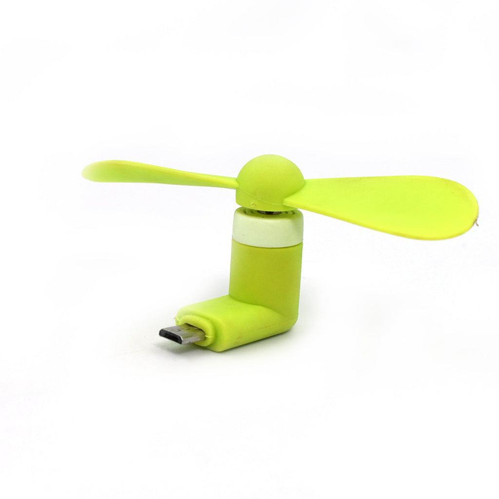 Small Mini USB fan in hand, ready for on-the-go cooling.