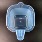 Side view of the durable transparent plastic water cup.
