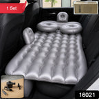 Inflatable car bed set with pump and pillows