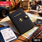 Passport holder wallet organized for travel