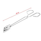 Versatile stainless steel salad tong with a comfortable grip.