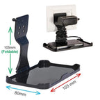 Image showing how the wall charging stand neatly organizes the charging cable.