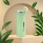 Leak-proof 400ml glass water bottle ideal for travel and sports activities