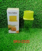All components of the corn stripper and collection bowl disassembled for cleaning.