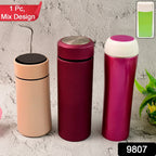 Vacuum insulated stainless steel water bottle in assorted stylish designs
