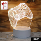 USB powered night lamp shaped as a 3D gaming controller on a desk