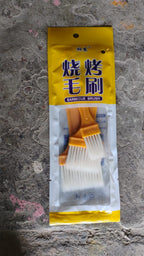 The complete 3-piece basting brush set, showcasing their flexible silicone bristles.