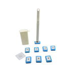 Close-up of the easy-to-attach disposable refill head on the toilet wand.