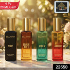 Perfume combo pack of four unisex Eau De Parfum mini bottles