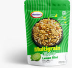 A bowl of crunchy Lemon Mint Roasted Multigrain Mixture ready for snacking.