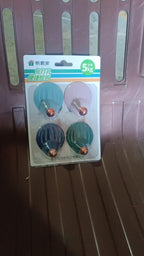 Various angles of vibrant waterproof adhesive wall hooks for home organization
