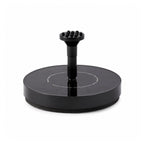 Studio shot of solar fountain pump with dimensions display