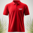 Detail shot of the  T-shirt's neckline, showing premium stitching and fabric.
