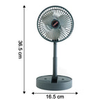 Small and lightweight rechargeable desk fan for compact spaces