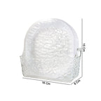 Snack serving plates set made of crystal glass featuring 9 compartment design