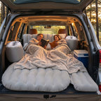 Air mattress set for car use during outdoor adventures