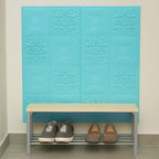 Detailed view of a wall foam sticker with embossed 3D design