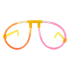 Glow stick glasses creating dazzling luminous effect