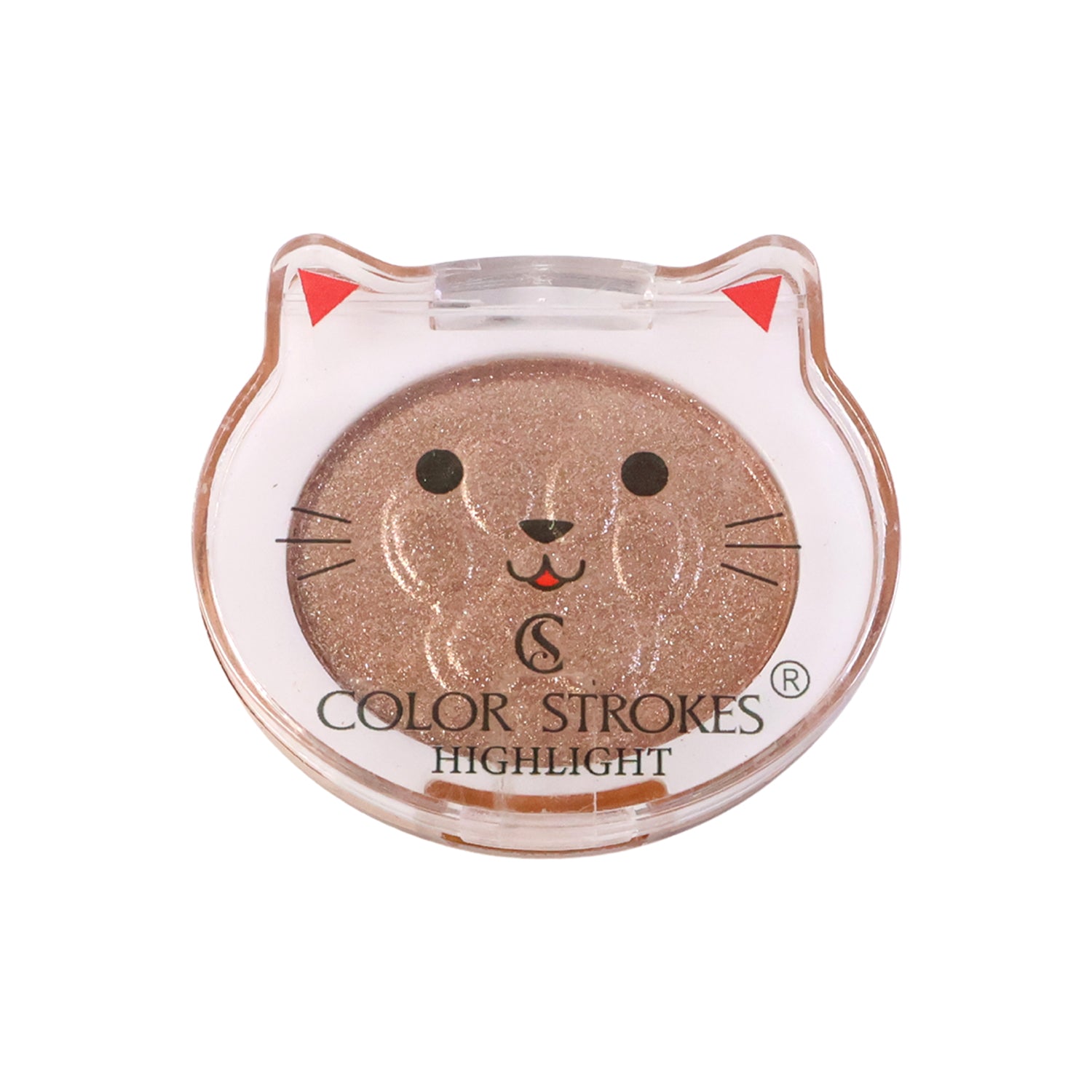 Lightweight shimmer highlighter in a travel-friendly compact