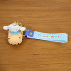 Playful cartoon dog silicone keychain ideal for kids and students